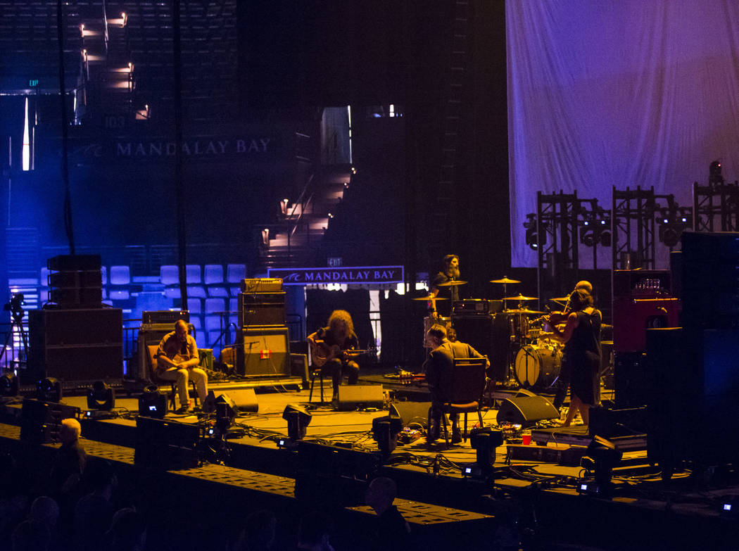 Godspeed You! Black Emperor performs at the Mandalay Bay Events Center during the Psycho Las Ve ...