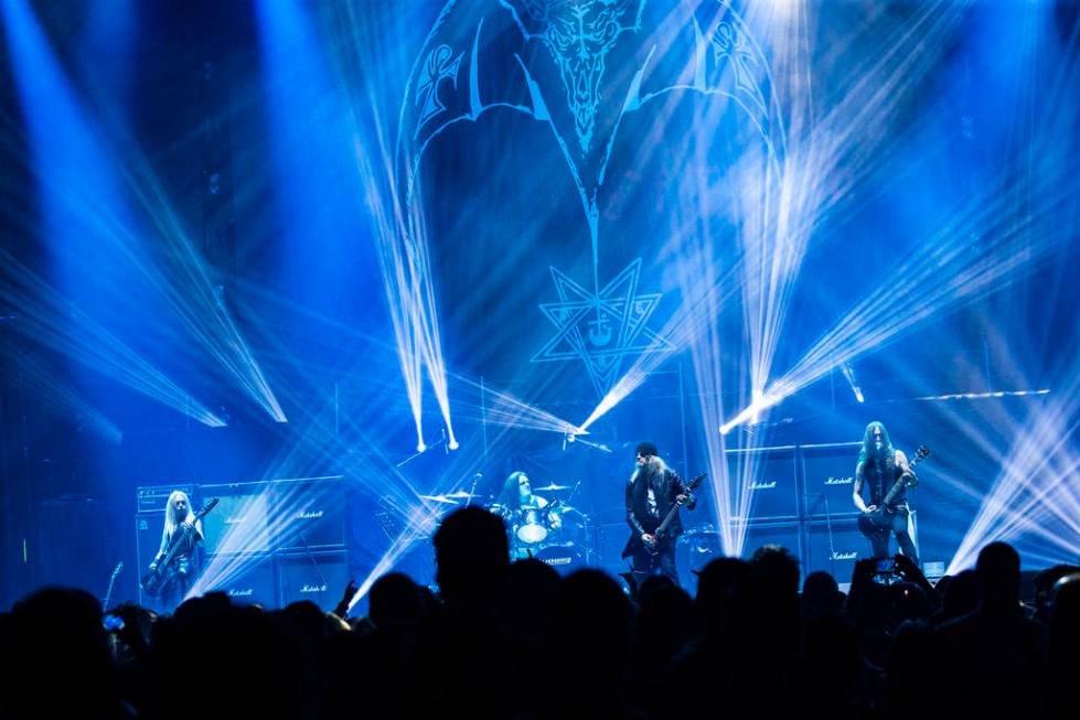 Triumph of Death performs at the Mandalay Bay Events Center during the Psycho Las Vegas music f ...