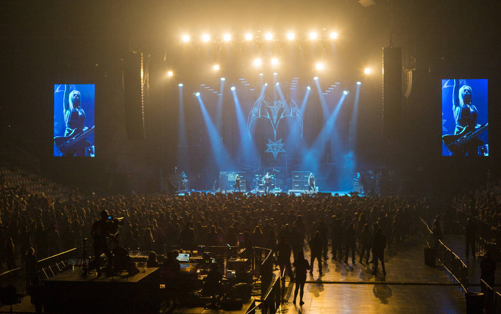 Triumph of Death performs at the Mandalay Bay Events Center during the Psycho Las Vegas music f ...