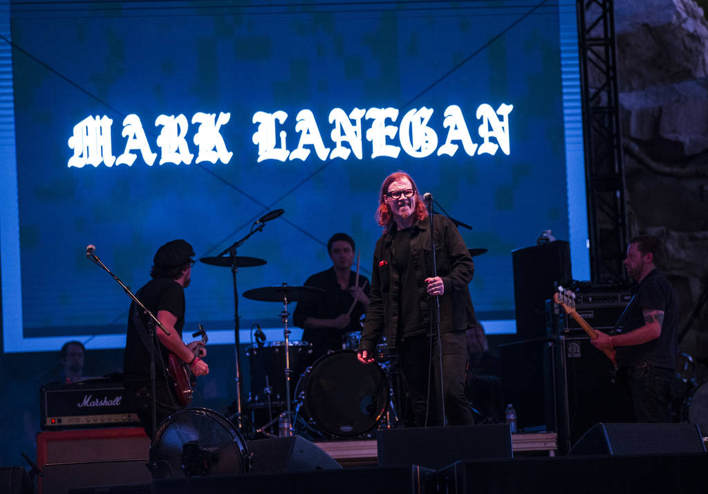 Mark Lanegan performs at the beach stage during the Psycho Las Vegas music festival at Mandalay ...