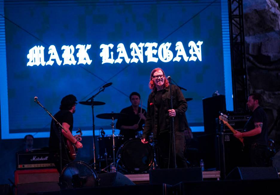 Mark Lanegan performs at the beach stage during the Psycho Las Vegas music festival at Mandalay ...