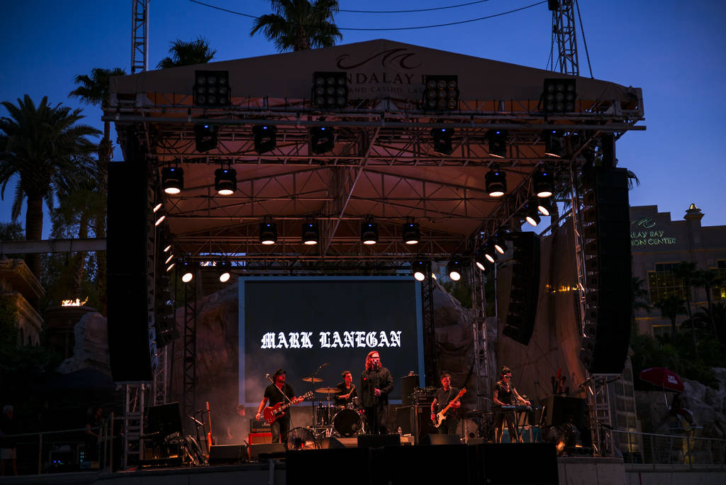 Mark Lanegan performs at the beach stage during the Psycho Las Vegas music festival at Mandalay ...