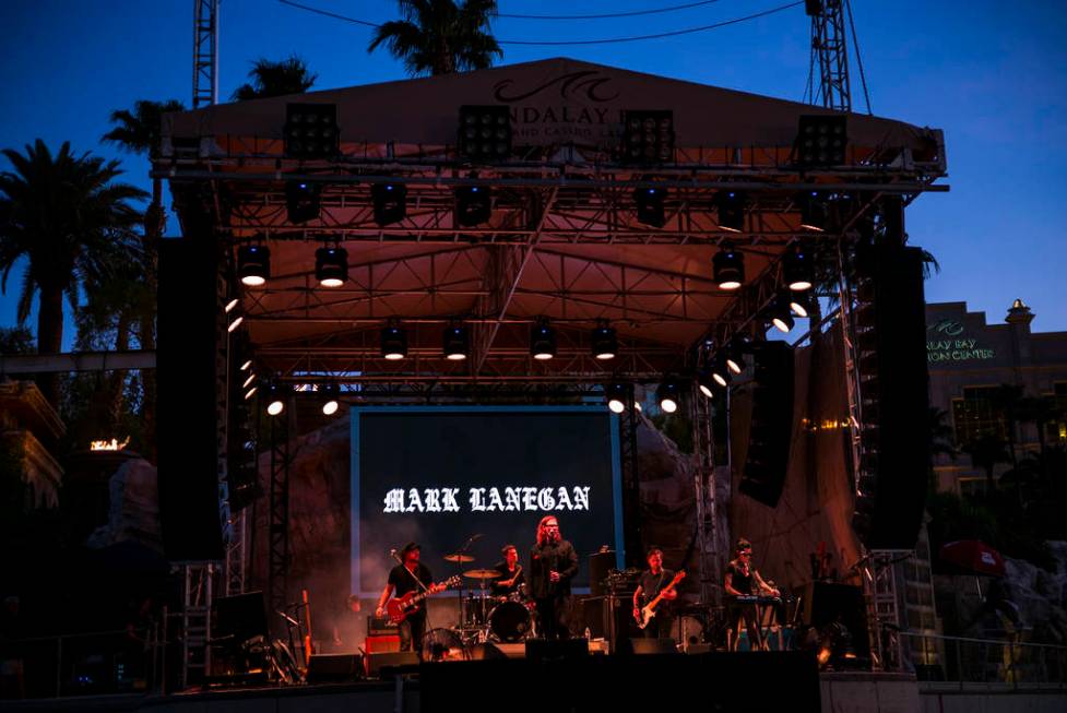 Mark Lanegan performs at the beach stage during the Psycho Las Vegas music festival at Mandalay ...