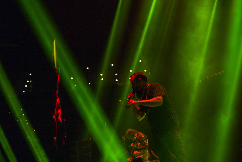 Neil Fallon, of Clutch, performs at the Mandalay Bay Events Center during the Psycho Las Vegas ...