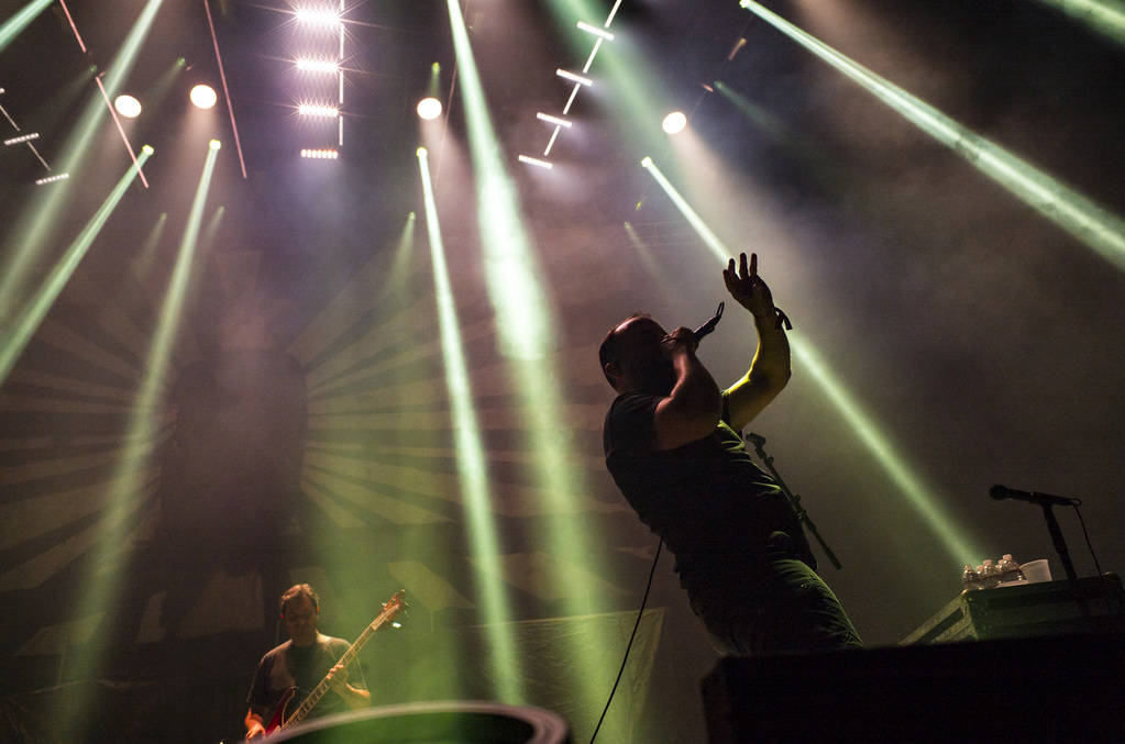 Neil Fallon, of Clutch, performs at the Mandalay Bay Events Center during the Psycho Las Vegas ...