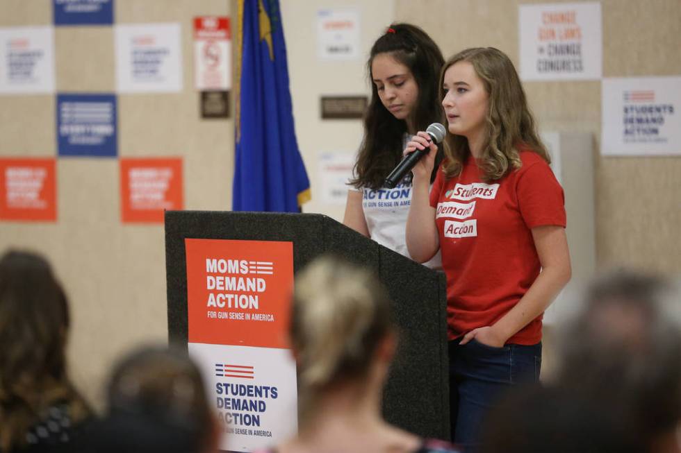 Ainslee Archibald, right, 17, with Michelle Trajtman, left, 17, seniors at Palo Verde High Scho ...