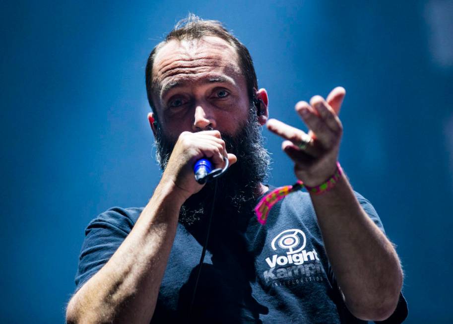 Neil Fallon, of Clutch, performs at the Mandalay Bay Events Center during the Psycho Las Vegas ...