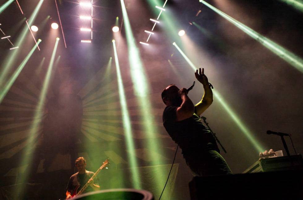 Neil Fallon, of Clutch, performs at the Mandalay Bay Events Center during the Psycho Las Vegas ...