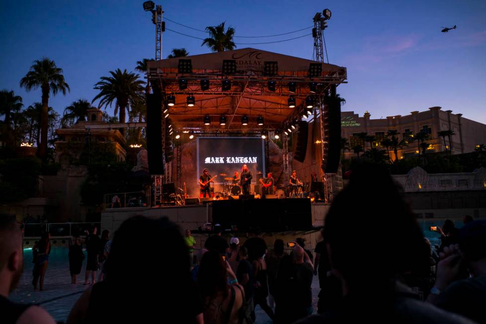 Mark Lanegan performs at the beach stage during the Psycho Las Vegas music festival at Mandalay ...