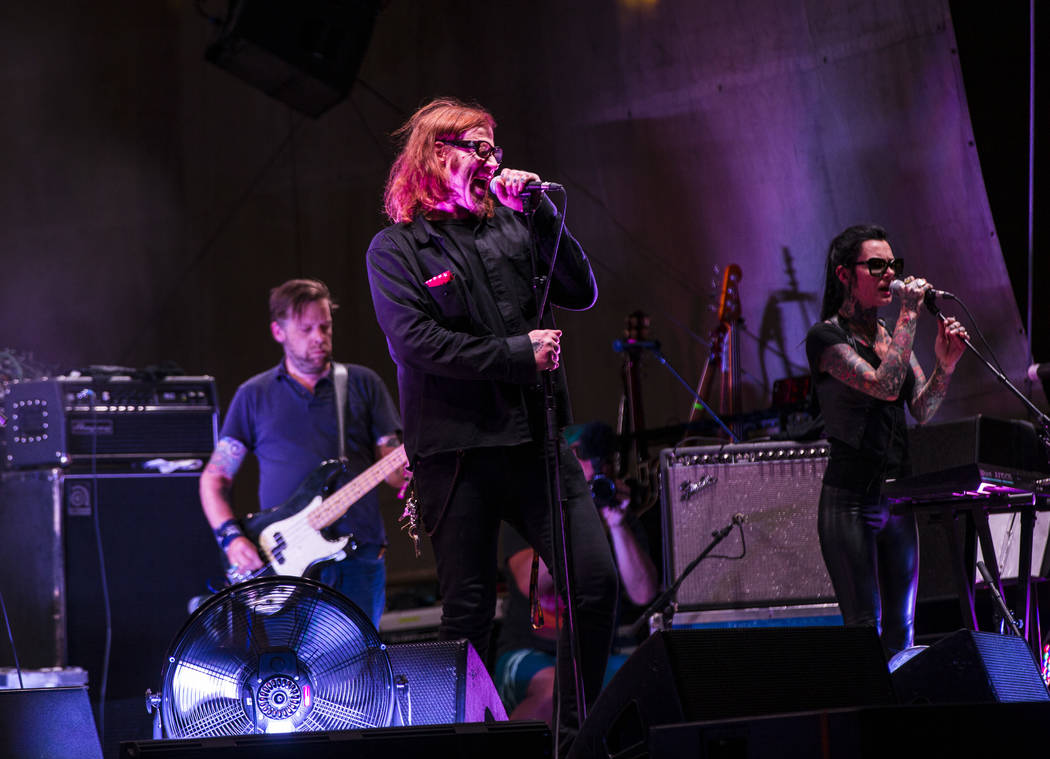 Mark Lanegan performs at the beach stage during the Psycho Las Vegas music festival at Mandalay ...