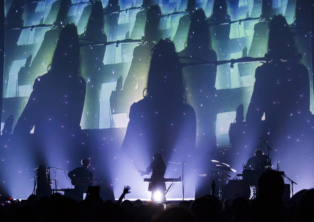 Beach House performs at the Mandalay Bay Events Center during the Psycho Las Vegas music festiv ...