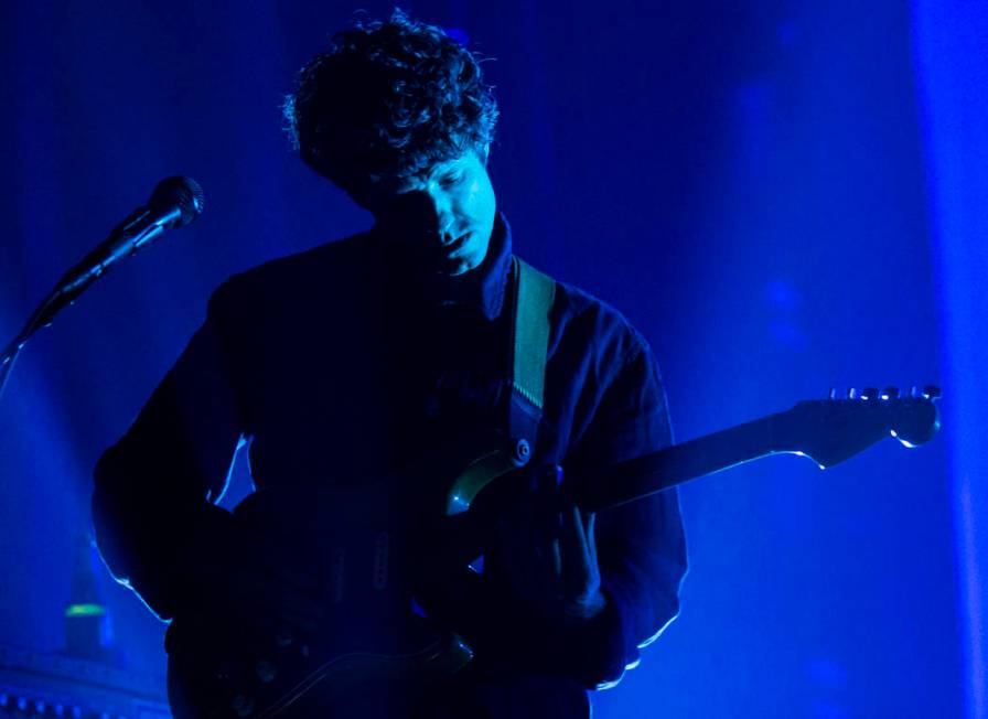 Alex Scally, of Beach House, performs at the Mandalay Bay Events Center during the Psycho Las V ...