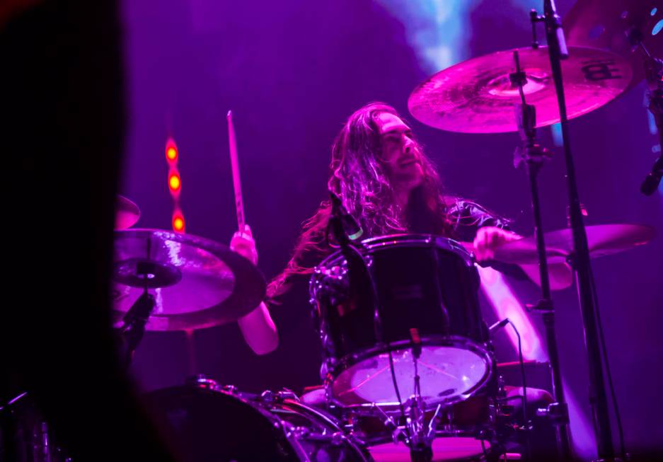 Jon Rice, of Uncle Acid & the Deadbeats, performs at the Mandalay Bay Events Center during the ...