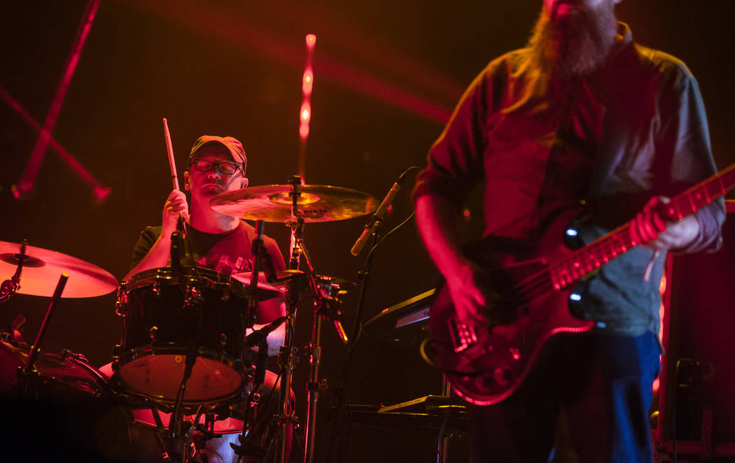 Martin Bulloch, of Mogwai, performs at the Mandalay Bay Events Center during the Psycho Las Veg ...