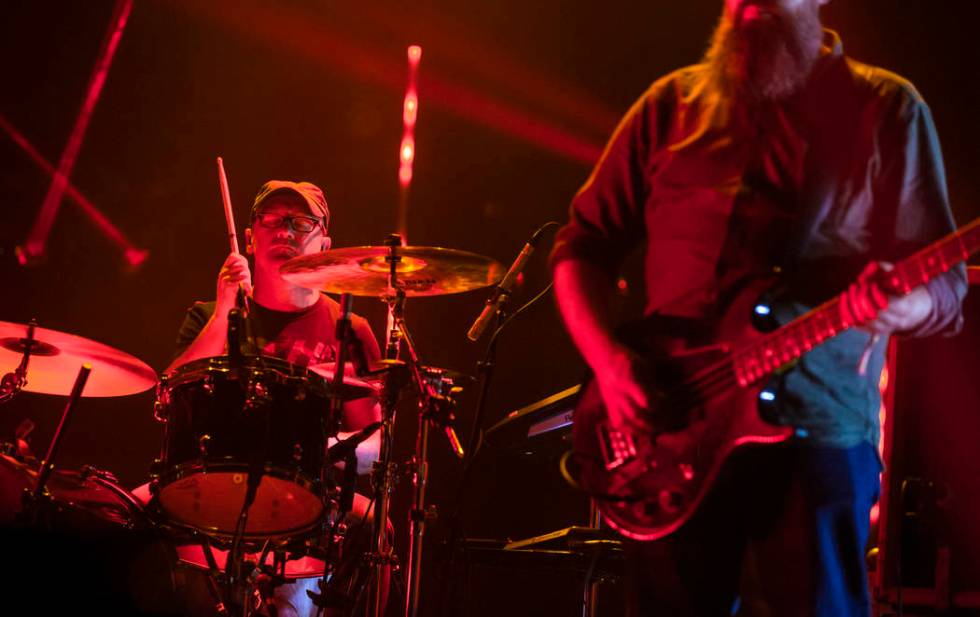 Martin Bulloch, of Mogwai, performs at the Mandalay Bay Events Center during the Psycho Las Veg ...