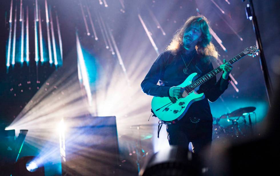 Mikael Akerfeldt, of Opeth, performs at the Mandalay Bay Events Center during the Psycho Las Ve ...