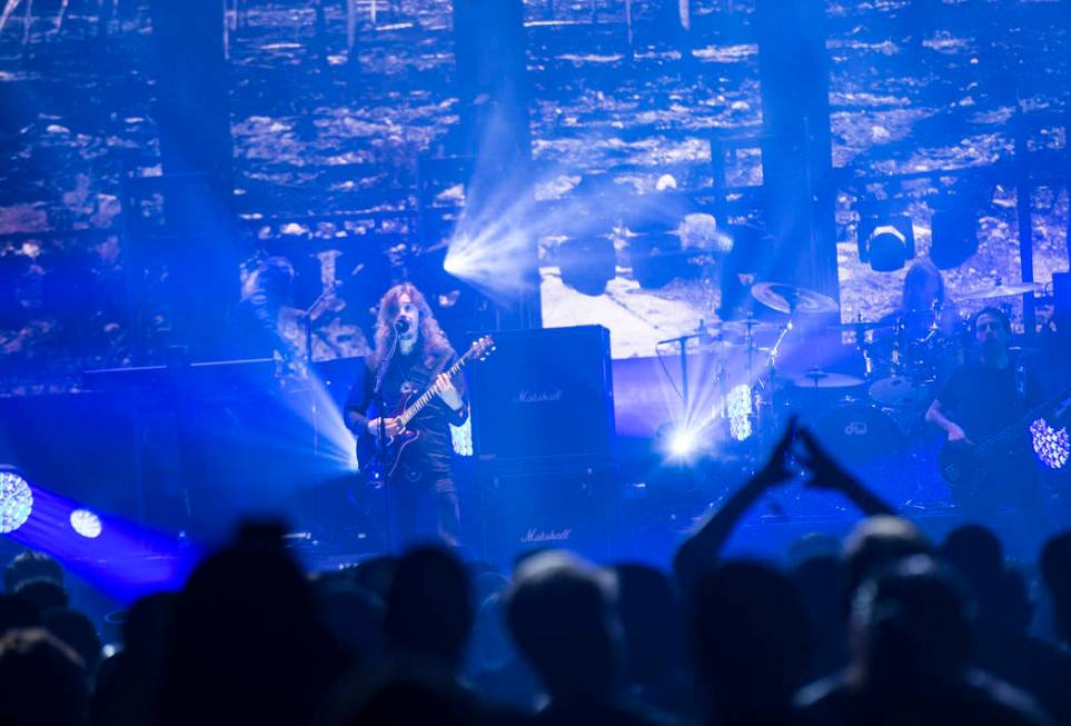 Opeth performs at the Mandalay Bay Events Center during the Psycho Las Vegas music festival in ...