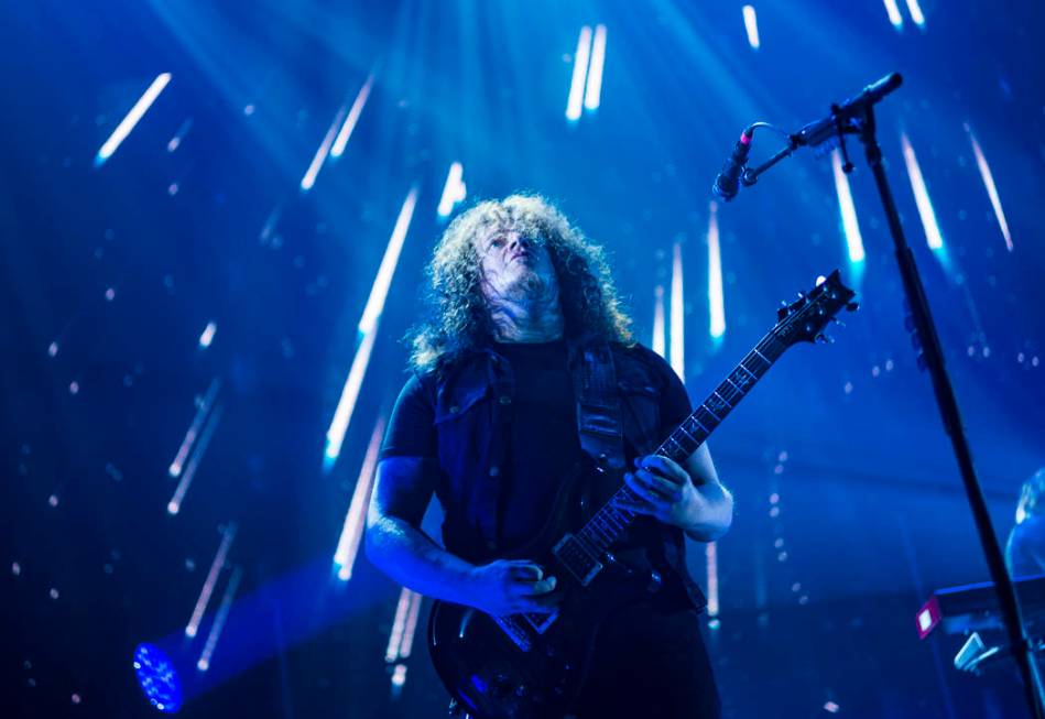 Fredrik Akesson, of Opeth, performs at the Mandalay Bay Events Center during the Psycho Las Veg ...