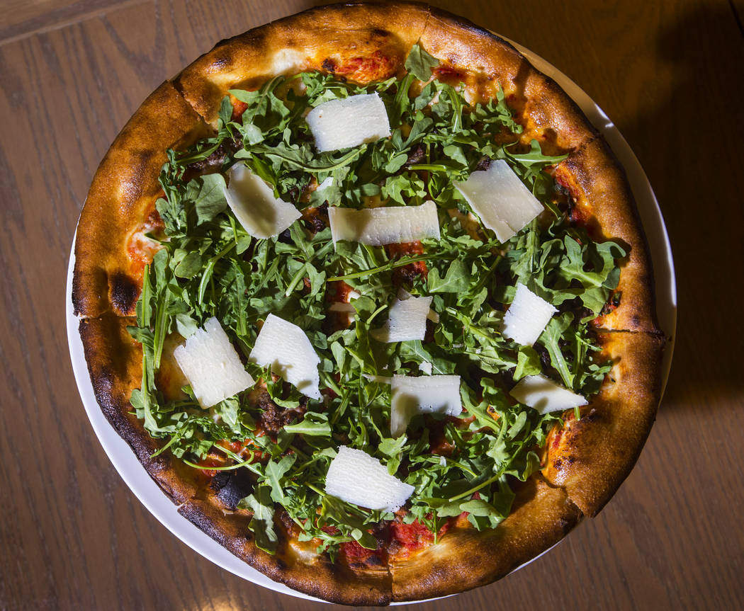 Toscana pizza at Terra Rossa at Red Rock Resort in Las Vegas on Wednesday, Aug. 14, 2019. (Chas ...