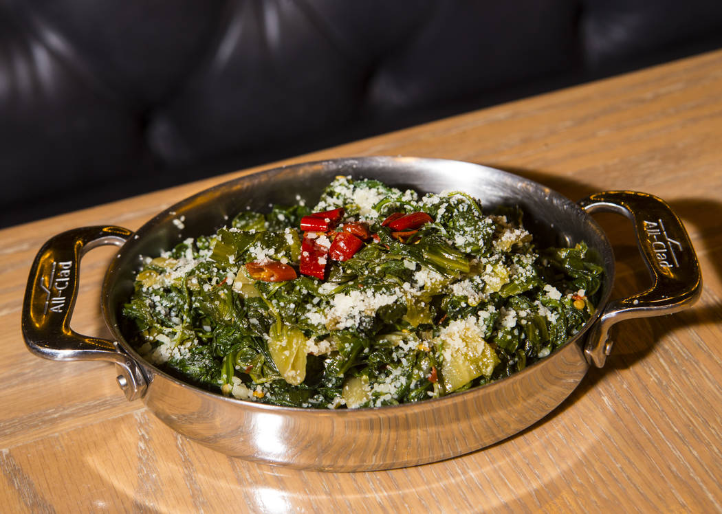 Italian greens at Terra Rossa at Red Rock Resort in Las Vegas on Wednesday, Aug. 14, 2019. (Cha ...