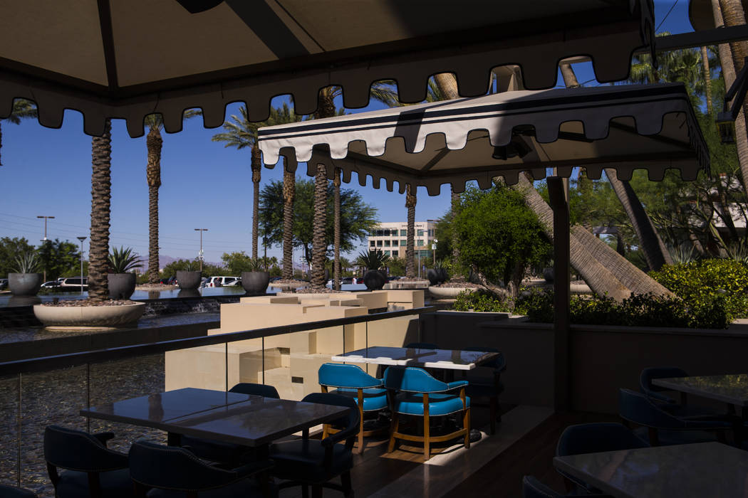 A view of the outdoor patio at Terra Rossa at Red Rock Resort in Las Vegas on Wednesday, Aug. 1 ...