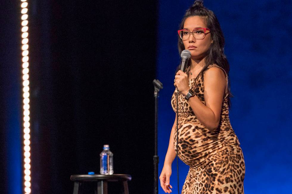 Ali Wong in the stand-up special "Hard Knock Wife." (Ken Woroner/Netflix)