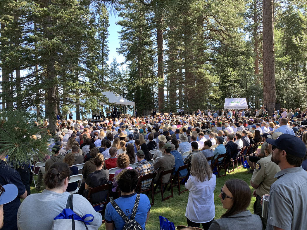 Several hundred people attended the 23rd annual Lake Tahoe Summit in South Lake Tahoe, Calif. A ...