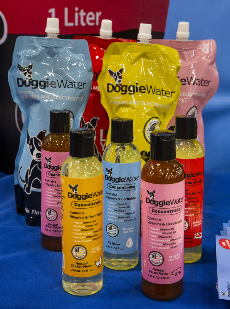 Doggie Water is some of the new items at the SuperZoo pet products show in the Mandalay Bay Con ...