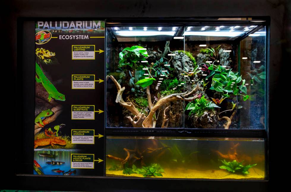 A Double Door Paludarium is one of the new items at the SuperZoo pet products show in the Manda ...