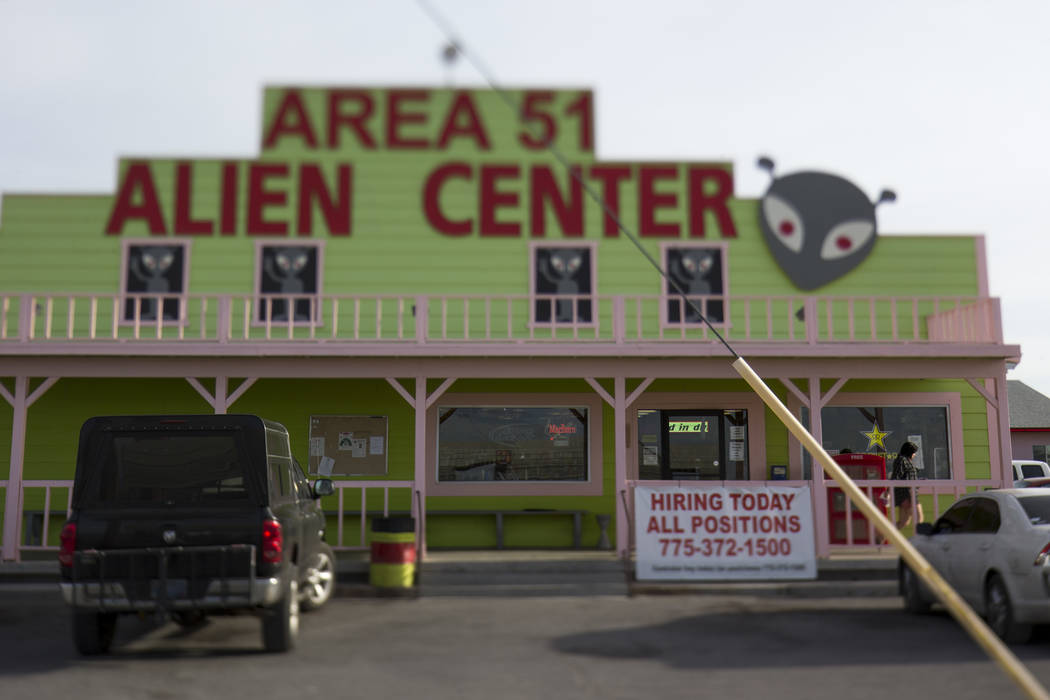 The Area 51 Alien Center in Amargosa Valley, about 90 miles north of Las Vegas, Friday, April 6 ...