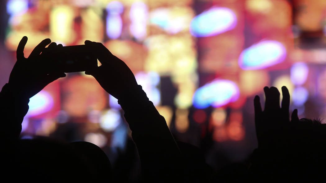 Gorillaz perform at the Downtown stage during the final day of the Life is Beautiful festival i ...