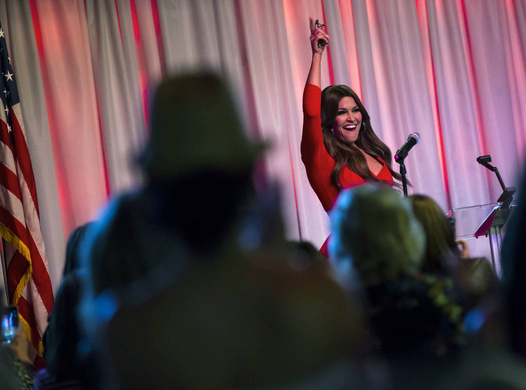 Kimberly Guilfoyle, senior adviser for Donald Trump's 2020 campaign, speaks during a leadership ...