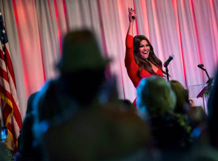 Kimberly Guilfoyle, senior adviser for Donald Trump's 2020 campaign, speaks during a leadership ...