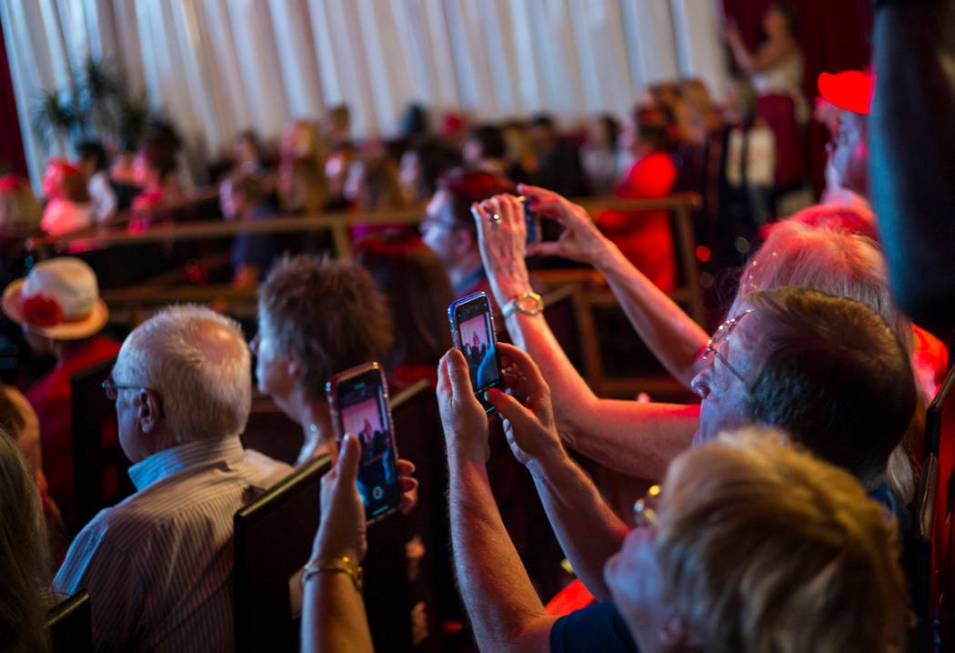 Supporters take pictures as Kimberly Guilfoyle, senior advisor for Donald Trump's 2020 campaign ...