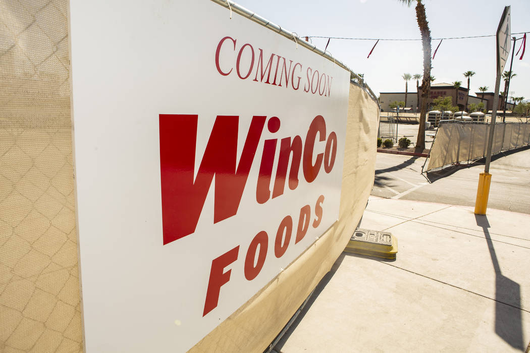Construction is still underway at WinCo Foods on Monday, Aug. 26, 2019, in Las Vegas. (Michael ...