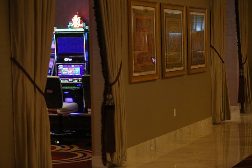 The Infinity high-limit room at Sahara Las Vegas hotel-casino in Las Vegas, Thursday, Aug. 29, ...