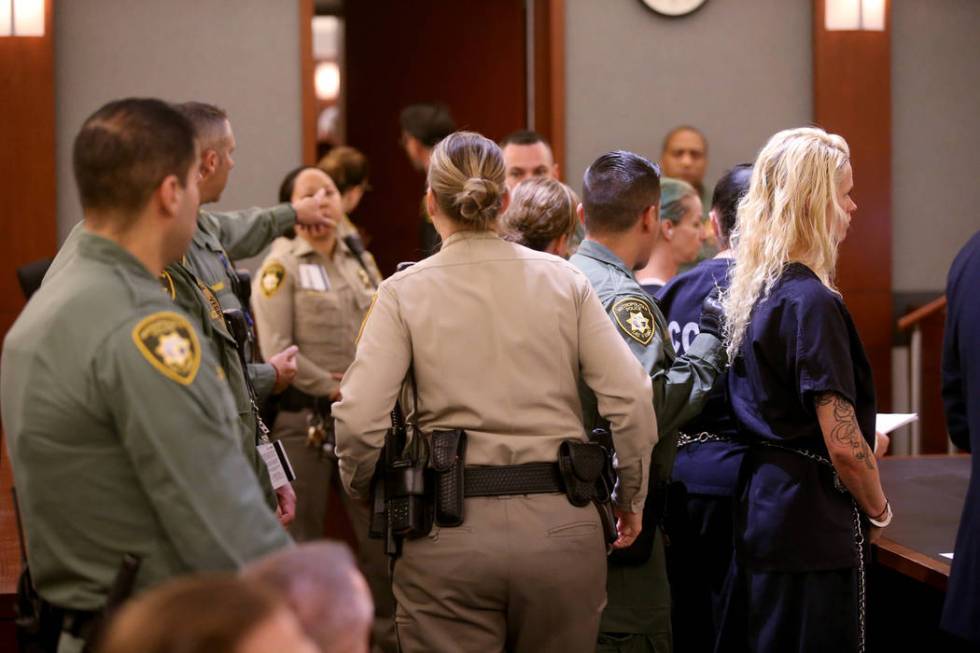 Korey Hooper, from right, Norma Snyder and Dorothy "Dot" Mitchell appear in court at the Region ...