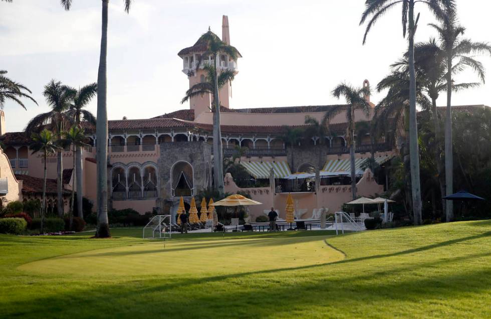 In this Nov. 24, 2017, file photo shows President Donald Trump's Mar-a-Lago resort in Palm Beac ...