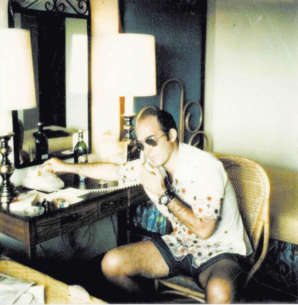 In this undated image provided by Magnolia Pictures, Hunter S. Thompson is shown in a promotion ...