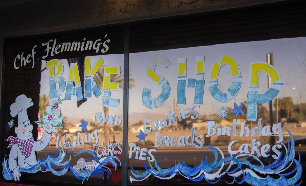 Chef Flemming's Bake Shop's window art located on South Water Street in Henderson on Wednesday, ...