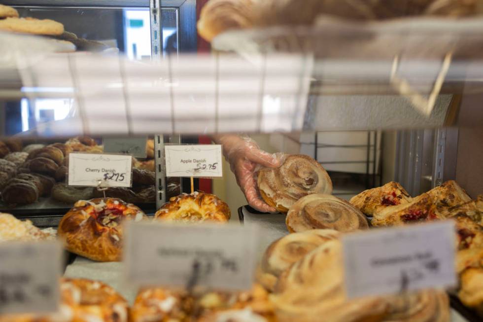 Baked goods for sale at Chef Flemming's Bake Shop on South Water Street in Henderson on Wednesd ...