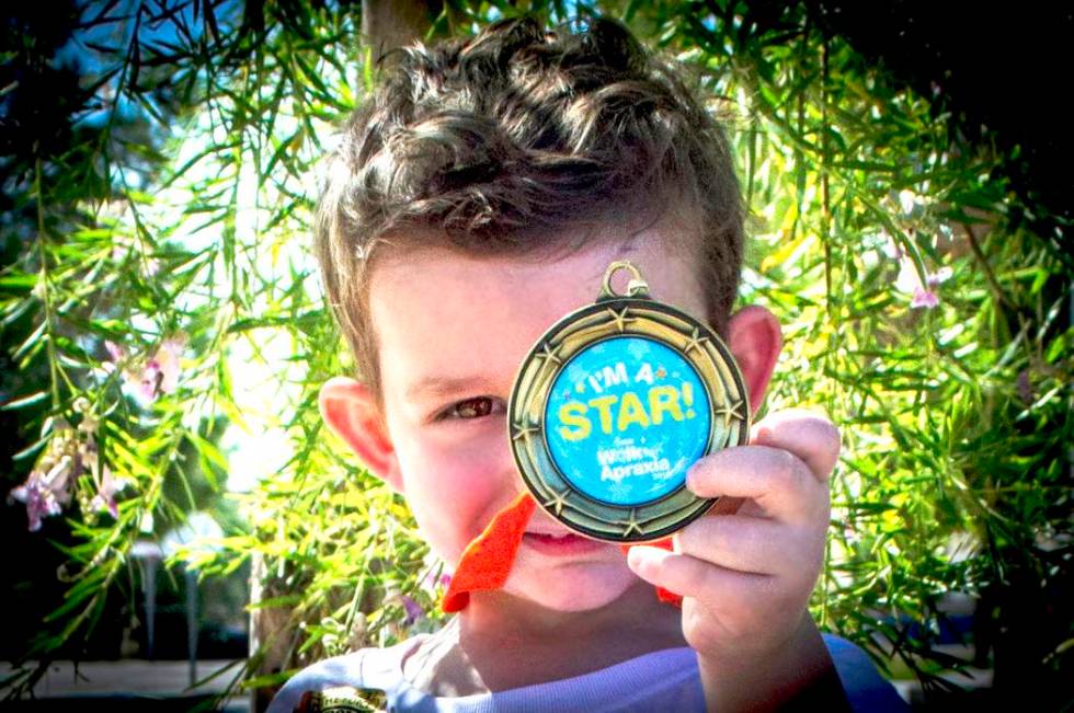 Photo courtesy of Charlie Bayley Las Vegas 4-year-old Logan Bayley is pictured at the 2018 Nev ...