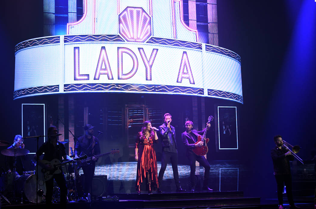 Lady Antebellum performs at the Pearl at the Palms on Friday, Feb. 8, 2019, in Las Vegas. (Deni ...