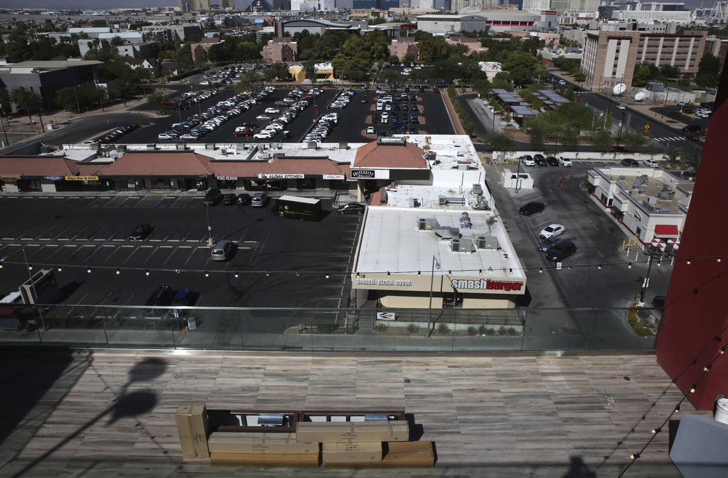 The view of the strip as seen from the recreation deck of a new apartment complex called ''the ...