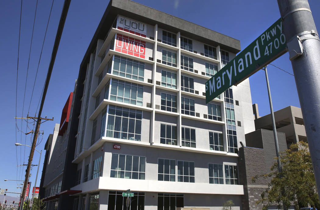 A new apartment complex near UNLV called ''the yoU'' photographed on Friday, Aug. 30, 2019, in ...