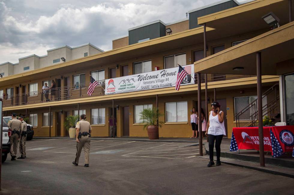 Veterans Village #4 during the grand opening in Las Vegas, Thursday, Sept. 5, 2019. The facilit ...