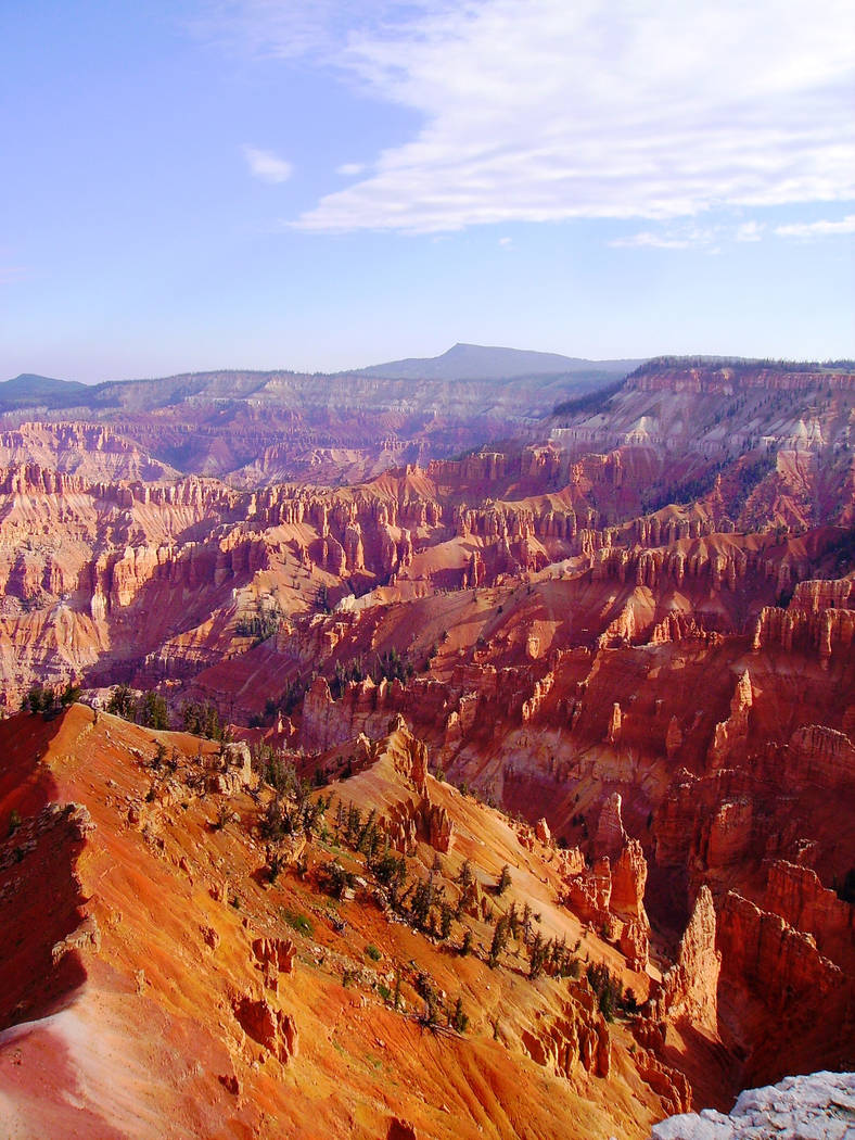The natural amphitheater at Cedar Breaks National Monument is full of colorful hoodoo, spires a ...