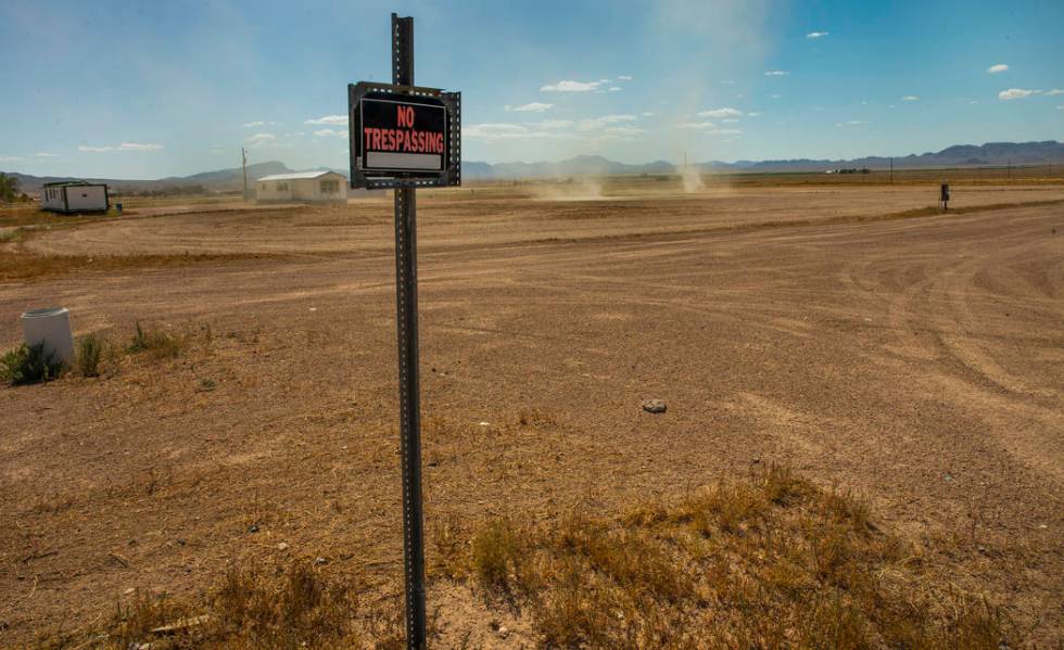 Dust devils kick up at the newly leveled site beside the Little A'Le'Inn which is to be the per ...