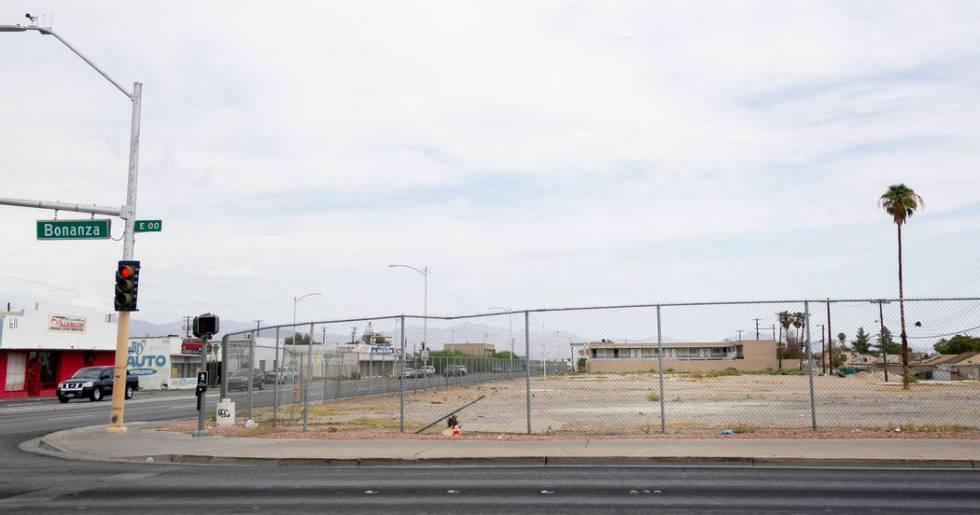 A vacant lot on Bonanza Road and Main Street in Las Vegas on Thursday, Sept. 5, 2019. The site ...