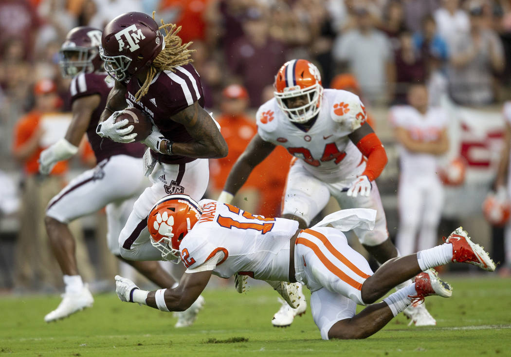 FILE - In this Saturday, Sept. 8, 2018, file photo, Texas A&M wide receiver Kendrick Rogers ...